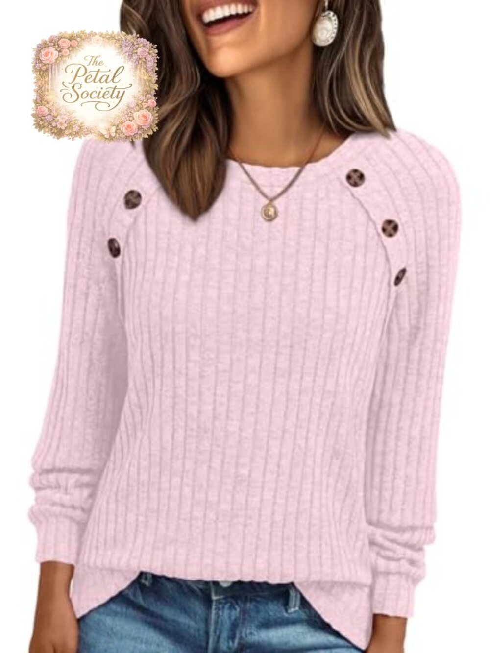 Womens Long Sleeve Crew Neck Relaxed Fit Tunic Top Business Casual